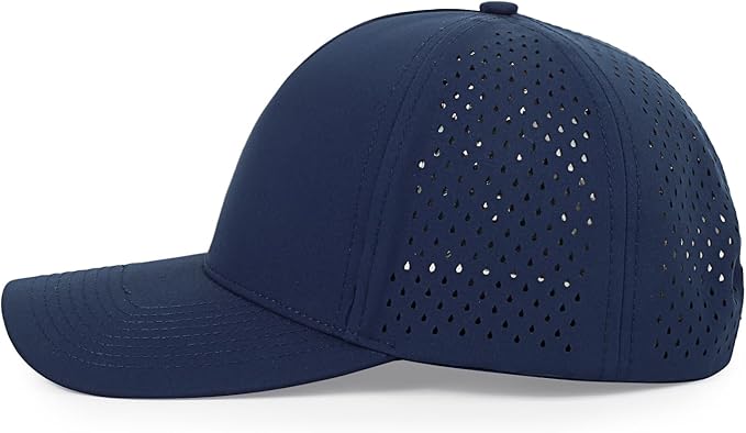 Quick Dry Baseball Cap Curved Brim Snapback Hat Laser Cut Mesh Ball Cap Golf Ball Cap for Men Women