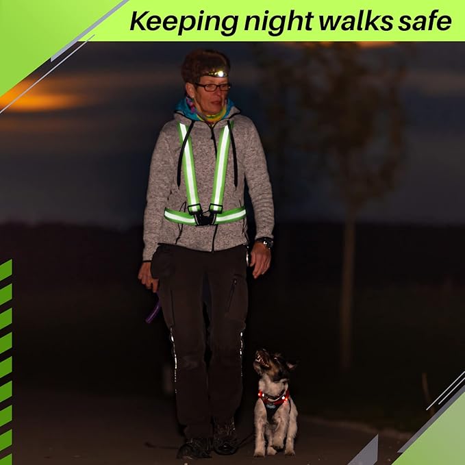 Hercicy Reflective Running Vest Reflective Running Shirt with Safety Straps High Visibility Construction Vest for Night Cycling Hiking Jogging Dog Walking
