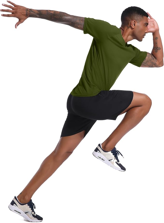 Holure Men's Mesh Quick-Dry Short Sleeve Workout T-Shirt