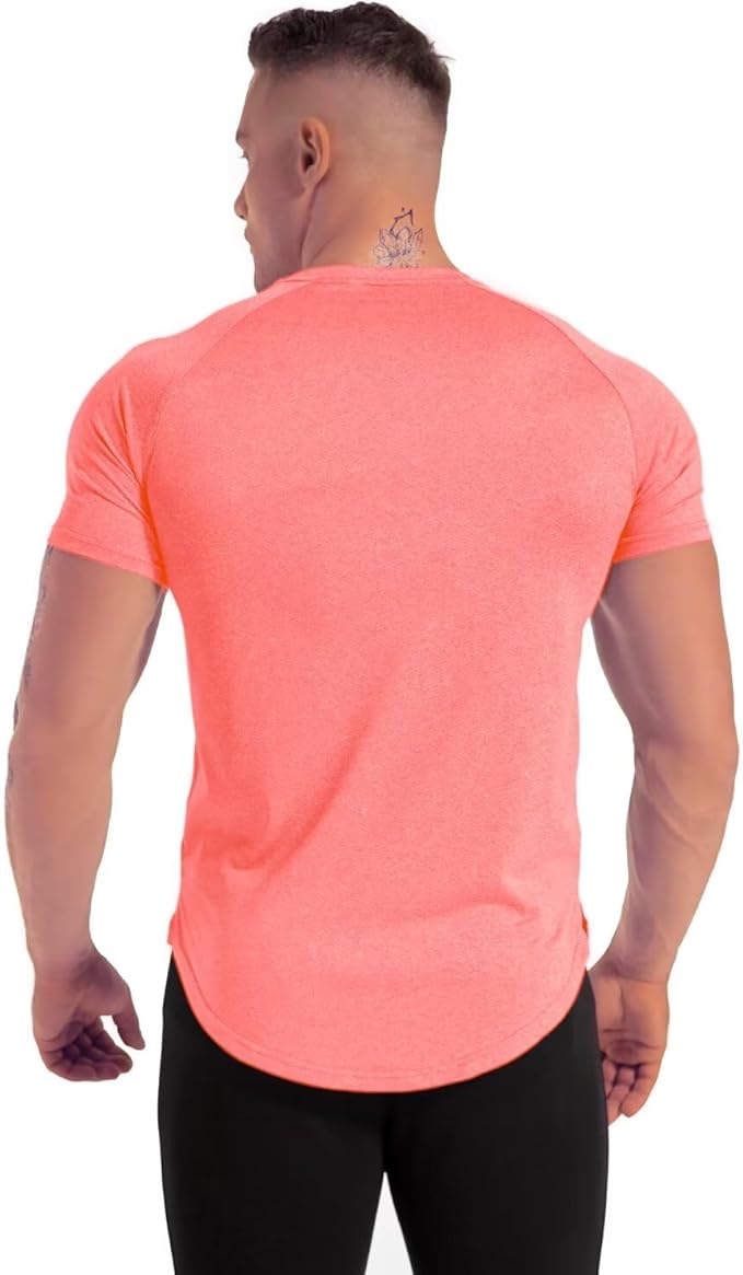 Men's 3pack Dry Fit Workout Gym Short Sleeve T Shirt Moisture Wicking Active Athletic Performance Running Shirts