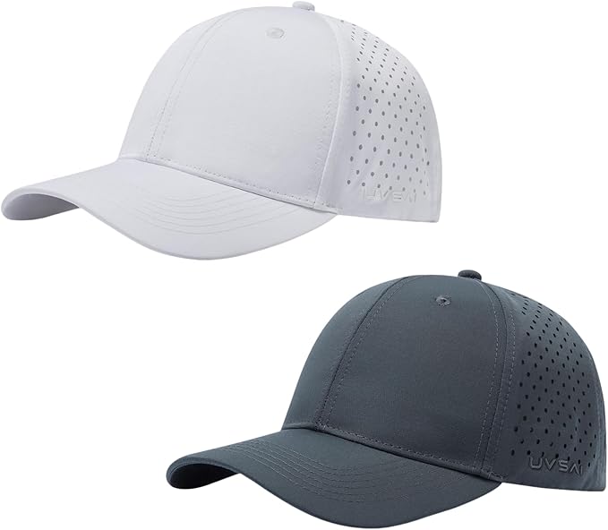 UPF 50+ Performance Water Resistant Baseball Cap Lightweight Breathable Hat Golf Running Boat Hiking for Men Women