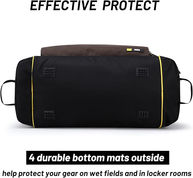 MIER Large Duffel Bag Men's Gym Bag with Shoe Compartment, 60L