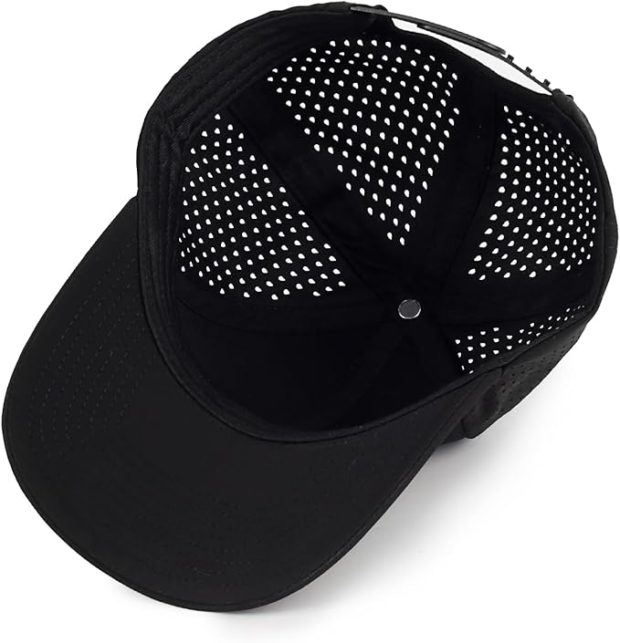 Quick Dry Baseball Cap Curved Brim Snapback Hat Laser Cut Mesh Ball Cap Golf Ball Cap for Men Women