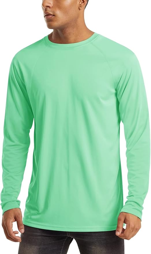 MAGCOMSEN Men's Long Sleeve Shirts UPF 50+ UV Sun Protection Athletic Shirts for Hiking Running Workout Rash Guard
