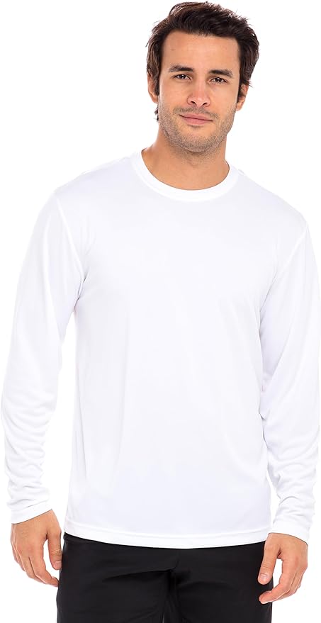 Men's Long Sleeve Moisture Wicking Athletic Shirts, Dry Fit Long Sleeve UV Protection Shirts Men for Workout, Running, Hiking