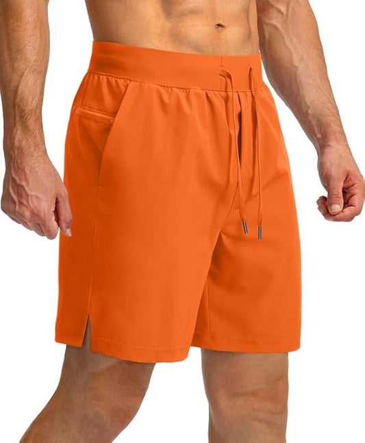 Men's Running Shorts with Zipper Pockets 9 Inch/ 7 Inch / 5 Inch Lightweight Quick Dry Gym Workout Athletic Shorts for Men