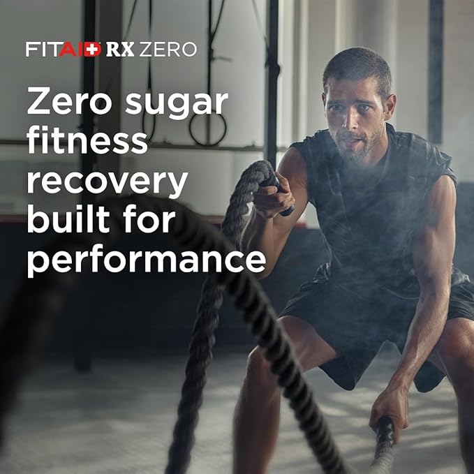 Lifeaid Fitaid Rx + Creatine Drink, Blue Raspberry, Zero Sugar, Vegan, Kosher, Keto Friendly, Gluten Free, 12 Fluid Ounce (Pack of 12)