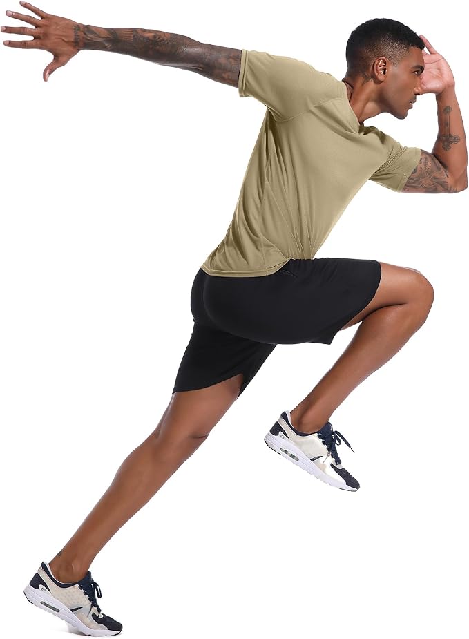 Holure Men's Mesh Quick-Dry Short Sleeve Workout T-Shirt