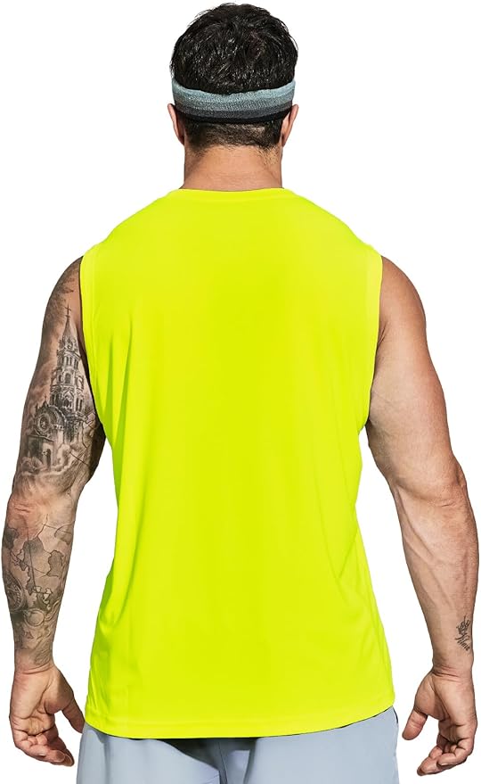 MIER Men's Workout Tank Tops UPF 50+ Swim Shirts Quick Dry Running Sleeveless UV Protection Muscle Tees