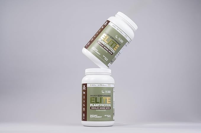 Silver Star Nutrition, Select Proformance Elite Vegan Plant Protein Powder, Chocolate Brownie Batter, NSF Certified, No Added Sugar, 16g of Protein per Serving, 38 Servings, 2 Lbs