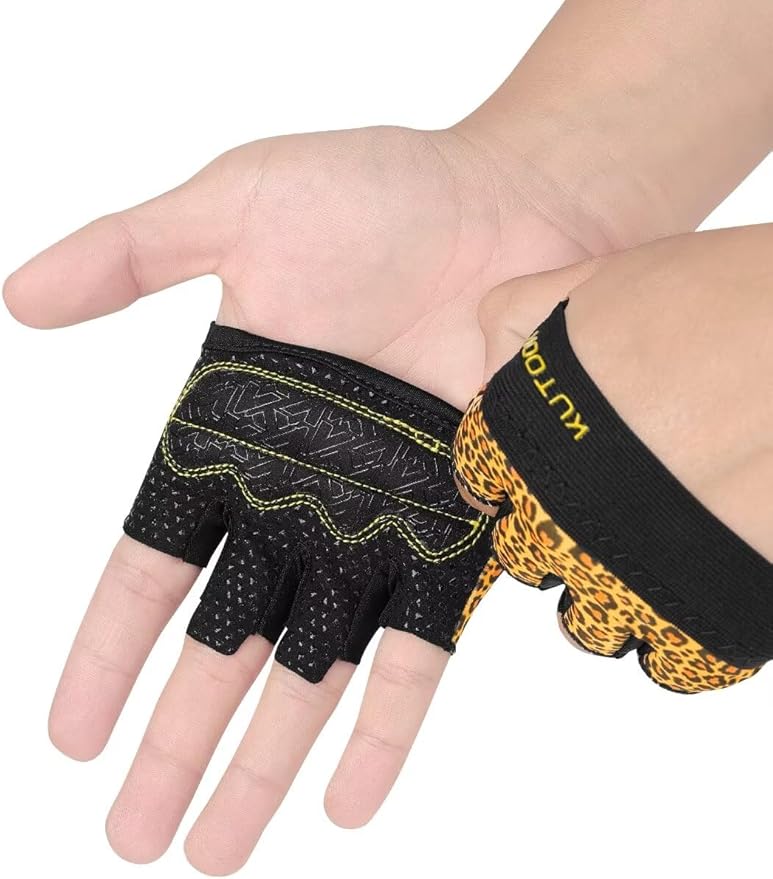 KUTOOK Weight Lifting Workout Gloves for Men/Women, 3mm XRD Padding Grip Gym Gloves, Breathable Partial Gloves for Calluses, Weightlifting Gloves for Exercise, Kettlebell, Pull-Ups, Cross Training