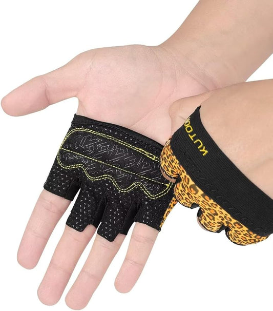 KUTOOK Weight Lifting Workout Gloves for Men/Women, 3mm XRD Padding Grip Gym Gloves, Breathable Partial Gloves for Calluses, Weightlifting Gloves for Exercise, Kettlebell, Pull-Ups, Cross Training
