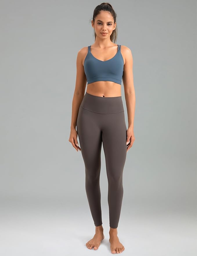 Colorfulkoala Dreamlux No Front Seam Leggings for Women 25"/28" Inseam, Seamless High Waisted Buttery Soft Yoga Pants