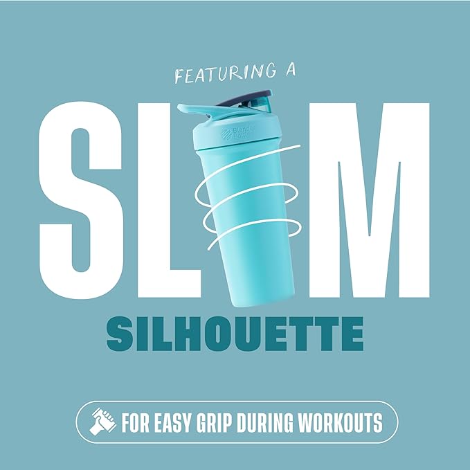 BlenderBottle Strada Sleek - Stainless Steel - 25-oz. - Seafoam