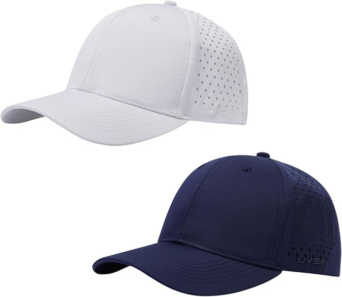 UPF 50+ Performance Water Resistant Baseball Cap Lightweight Breathable Hat Golf Running Boat Hiking for Men Women