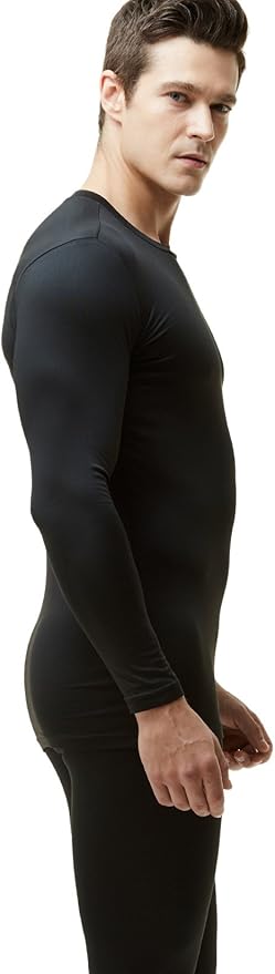 TSLA Men's Thermal Long Sleeve Compression Shirts, Athletic Base Layer Top, Winter Gear Running T-Shirt