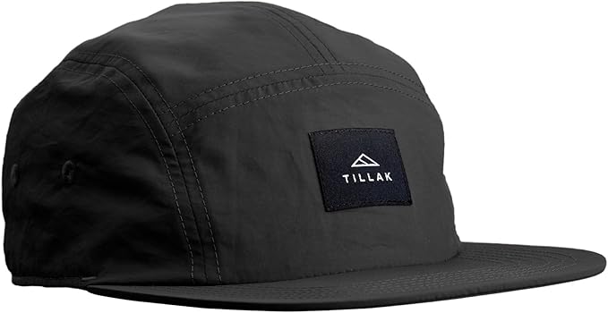 Tillak Wallowa Camp Hat, Lightweight Nylon 5 Panel Cap with Snap Closure