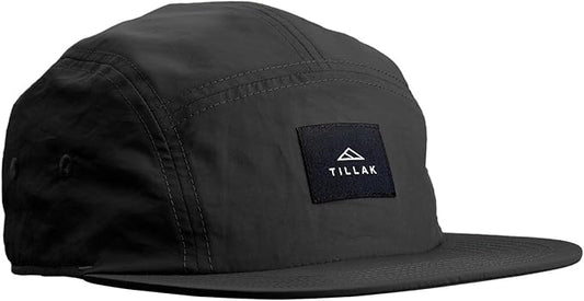 Tillak Wallowa Camp Hat, Lightweight Nylon 5 Panel Cap with Snap Closure