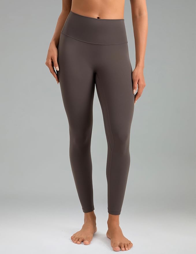 Colorfulkoala Dreamlux No Front Seam Leggings for Women 25"/28" Inseam, Seamless High Waisted Buttery Soft Yoga Pants