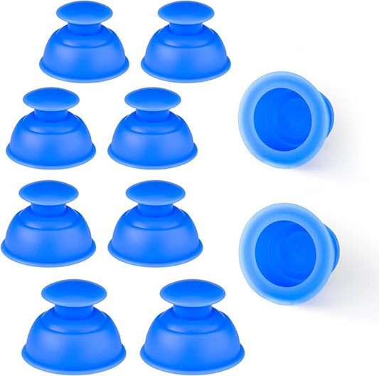 Silicone Cupping Therapy Sets-10pcs Professional Vacuum Cupping for Myofascial Massage/Joint Pain/Anti Cellulite/Deep Muscle Relief & More(10pcs,Blue)