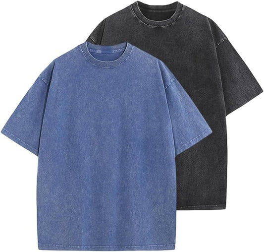 Workout T Shirts for Men Oversized Gym Loose Fit Tshirt Heavy Cotton Washed Vintage Faded Sleeping Tee Unisex Tops