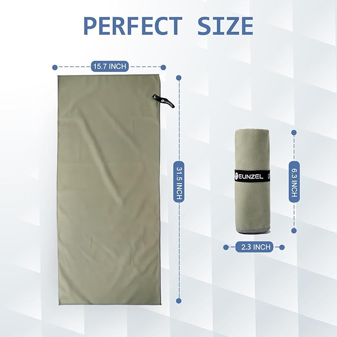 Eunzel Microfiber Workout Towel,Quick Dry Silver Ion Absorbent Sweat Gym Towel for Workout, Camping, Travel, Exercise& Fitness 31.5"x15.7", Set of 5 Colorful