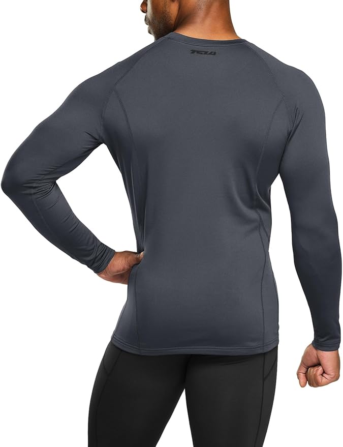 TSLA Men's Thermal Long Sleeve Compression Shirts, Athletic Base Layer Top, Winter Gear Running T-Shirt