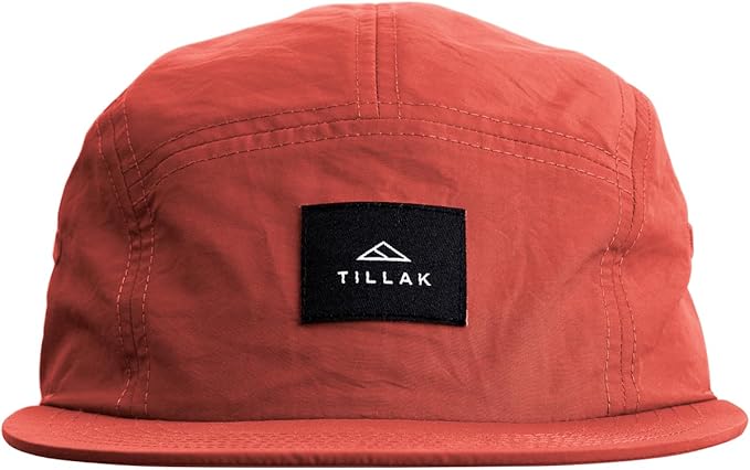 Tillak Wallowa Camp Hat, Lightweight Nylon 5 Panel Cap with Snap Closure