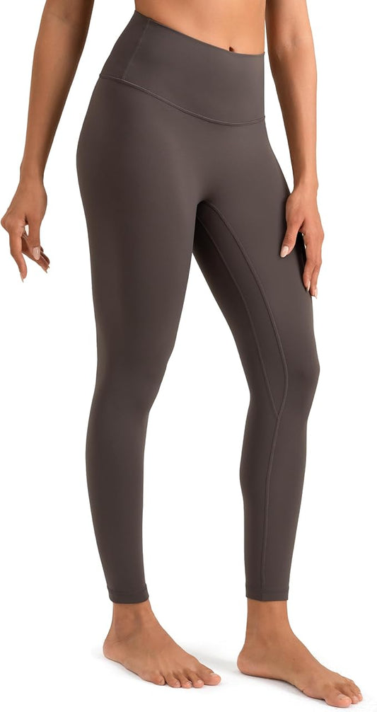 Colorfulkoala Dreamlux No Front Seam Leggings for Women 25"/28" Inseam, Seamless High Waisted Buttery Soft Yoga Pants