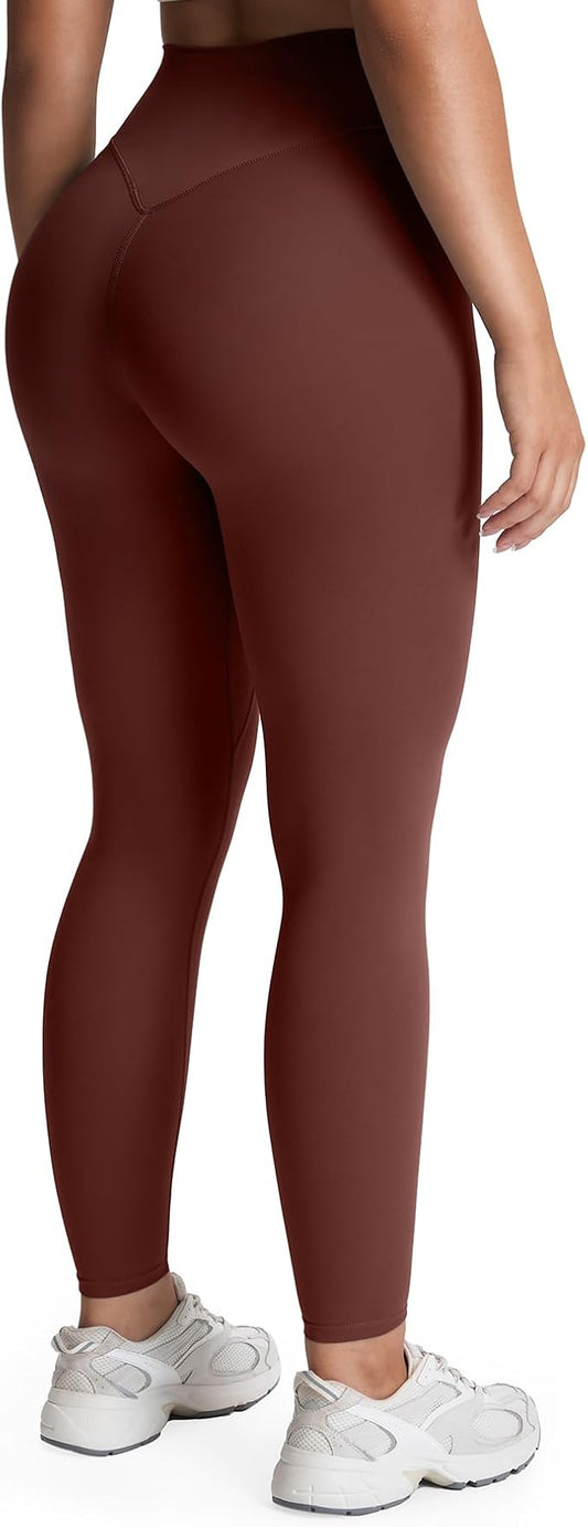 Aoxjox High Waisted Workout Leggings for Women Tummy Control Buttery Soft Yoga Metamorph Deep V Pants 26"