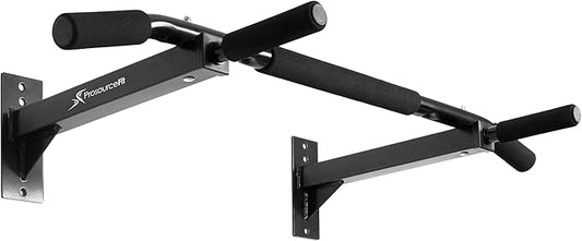 ProsourceFit Wall-Mounted Pull-Up/Chin-Up Bar, Heavy Duty 300 lb. Capacity, Black