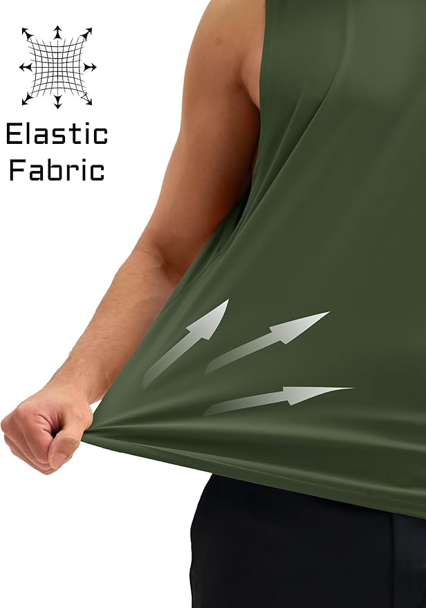 MAGCOMSEN Mens Workout Tank Tops Undershirt Cotton Muscle Athletic Sleeveless Shirts for Gym