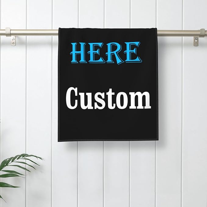 Custom Microfiber Towel, Personalized Hand Towel Design Your Own Soft Face Towel for Home Sports Gym Yoga Hotel 12x27.5in