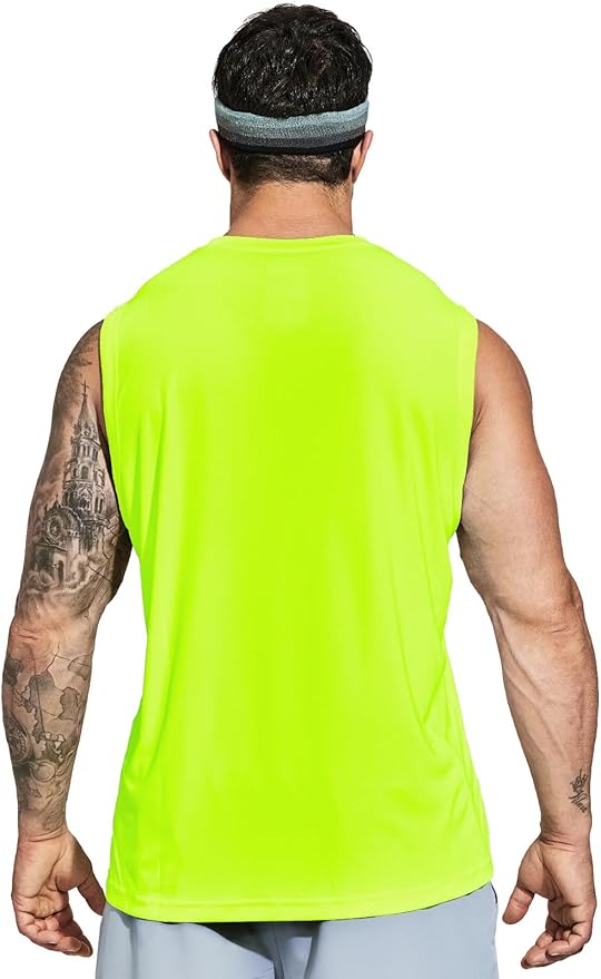 MIER Men's Workout Tank Tops UPF 50+ Swim Shirts Quick Dry Running Sleeveless UV Protection Muscle Tees