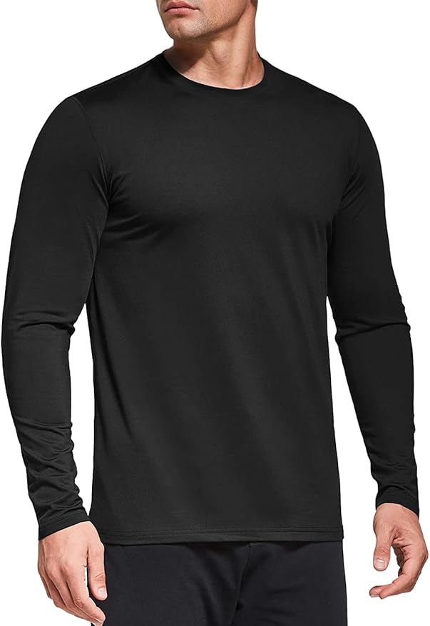 Men's 1, 3 or 5 Pack Performance Long Sleeve T-Shirts, UPF 50+ Sun Protection Shirts, Athletic Gym Workout Shirts for Running