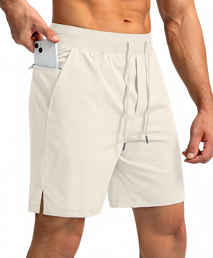 Men's Running Shorts with Zipper Pockets 9 Inch/ 7 Inch / 5 Inch Lightweight Quick Dry Gym Workout Athletic Shorts for Men