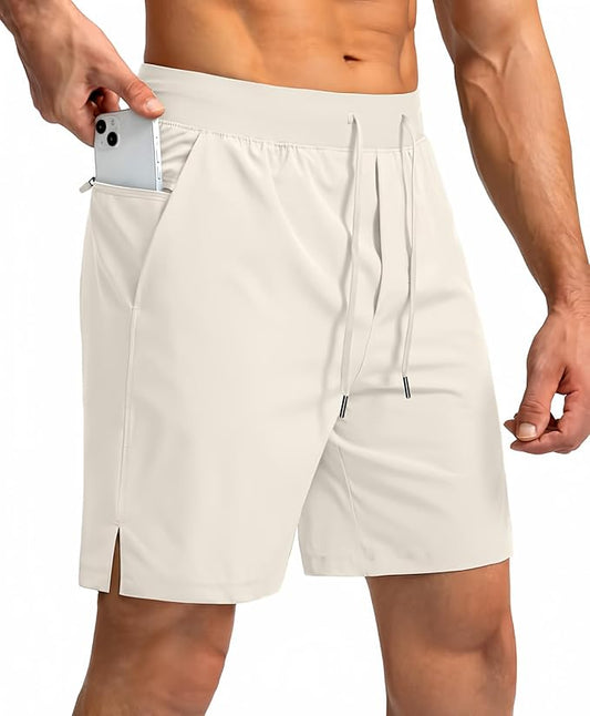 Men's Running Shorts with Zipper Pockets 9 Inch/ 7 Inch / 5 Inch Lightweight Quick Dry Gym Workout Athletic Shorts for Men