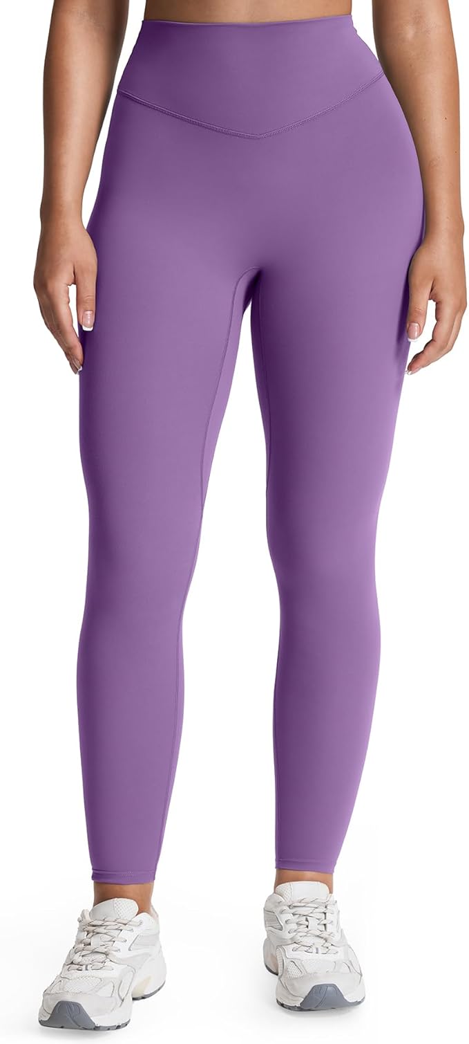 Aoxjox High Waisted Workout Leggings for Women Tummy Control Buttery Soft Yoga Metamorph Deep V Pants 26"