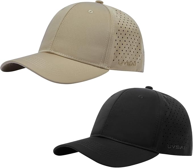 UPF 50+ Performance Water Resistant Baseball Cap Lightweight Breathable Hat Golf Running Boat Hiking for Men Women