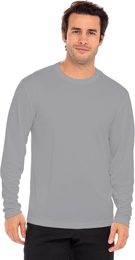 Men's Long Sleeve Moisture Wicking Athletic Shirts, Dry Fit Long Sleeve UV Protection Shirts Men for Workout, Running, Hiking