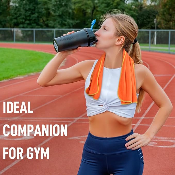 SINLAND Microfiber Gym Towels Sports Fitness Workout Sweat Towel Super Soft and Absorbent 3 Pack 16 Inch X 32 Inch