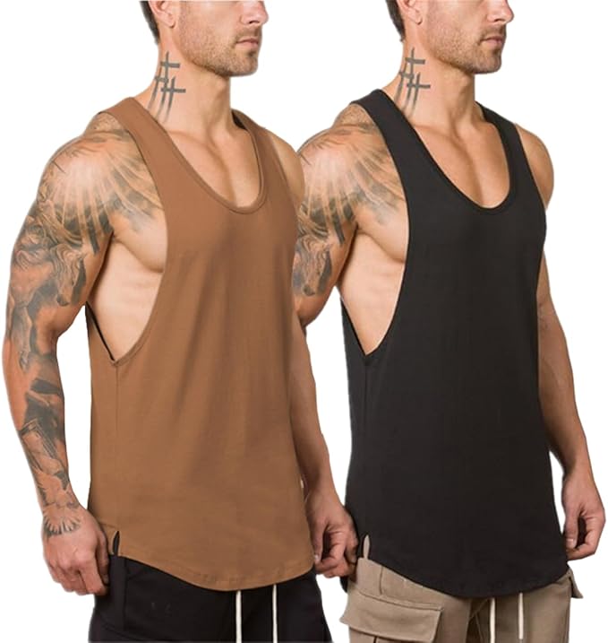 Muscle Killer Men's Muscle Gym Workout Stringer Tank Tops Bodybuilding Fitness T-Shirts 1/2/3 Pack