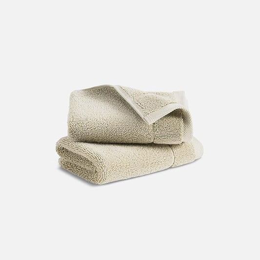 Brooklinen Super-Plush Turkish Cotton Washcloths Set of 2 Cotton, 820 GSM, Highly Absorbent, Machine Washable, Perfect for Home & Bathroom (13" x 13", Stone Beige)
