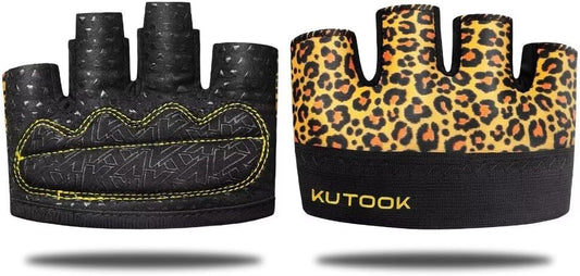 KUTOOK Weight Lifting Workout Gloves for Men/Women, 3mm XRD Padding Grip Gym Gloves, Breathable Partial Gloves for Calluses, Weightlifting Gloves for Exercise, Kettlebell, Pull-Ups, Cross Training