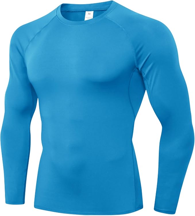 Compression Shirt Men Long Sleeve Quick Dry T-Shirt Athletic Workout Base Layer Running Sports Gym Undershirts
