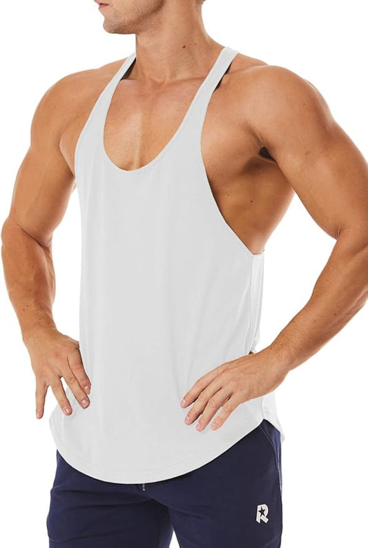 Men's Workout Quick Dry Soft Gym Bodybuilding Stringer Tank Tops