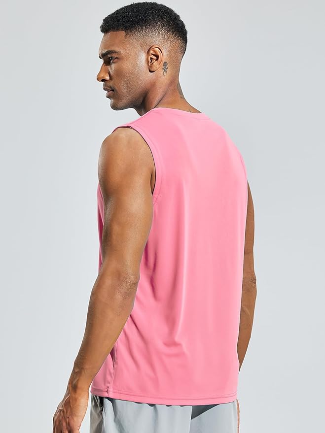 MIER Men's Workout Tank Tops UPF 50+ Swim Shirts Quick Dry Running Sleeveless UV Protection Muscle Tees