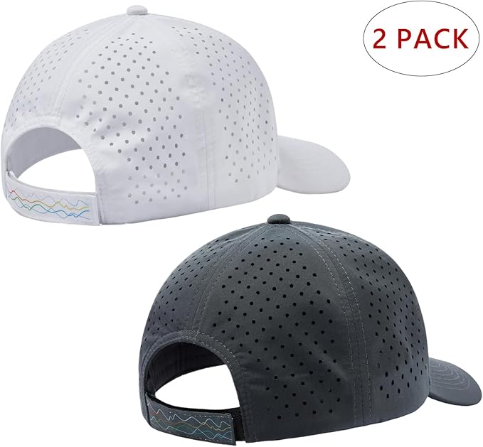 UPF 50+ Performance Water Resistant Baseball Cap Lightweight Breathable Hat Golf Running Boat Hiking for Men Women