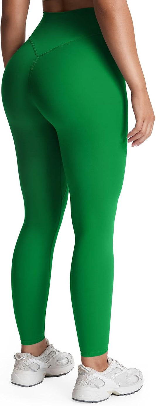 Aoxjox High Waisted Workout Leggings for Women Tummy Control Buttery Soft Yoga Metamorph Deep V Pants 26"