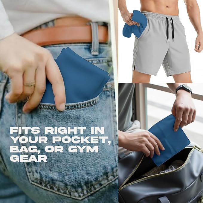 ARMORAY Sweat Absorbing Towel Handkerchief – Quick-Dry Microfiber Gym Towels for Face, Hands & Body – Workout Towel for Men, Sport Rag, Perfect for Tennis, Pickleball & Sauna Use by Women